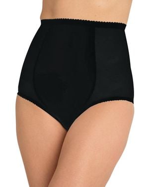 Secret Solutions Plus Size Power Mesh Firm Control Shaping Brief - Black