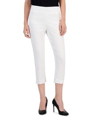 INC International Concepts Tummy-control Pull-on Capri Pants - White