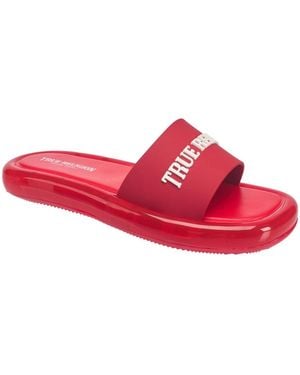TRUE RELIGION Rae Logo Strap Jelly Slide - Red