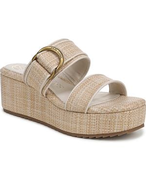 Sam & Libby Clara Platform Wedge Sandals - White