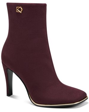 Donna Karan Brecklyn Stiletto Booties - Purple