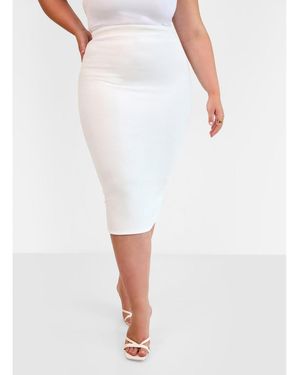 Rebdolls Bodycon Midi Skirt - White
