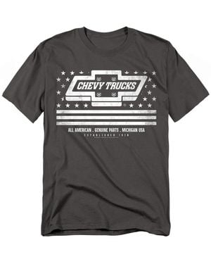 Corvette Chevrolet Trucks Usa Flag T-shirt - Black
