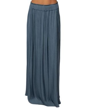 JLUXLABEL River Satin Maxi Skirt - Blue