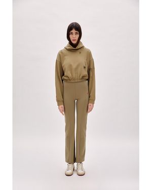 Pcfg Cotton Destroyed High Neck Sweat - Green