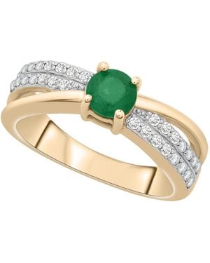 Macy's Lab Grown Emerald (3/8 Ct. T.w. - Metallic