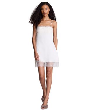 Kenneth Cole Satin Slip Mini Dress - White