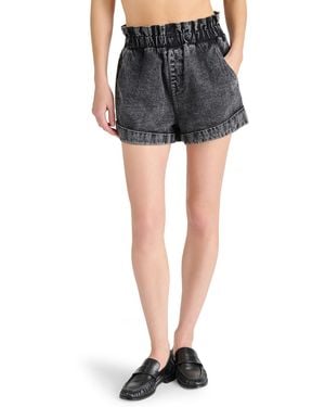 Steve Madden Elare High-rise Cotton Denim Shorts - Blue