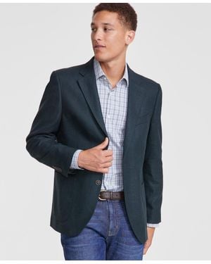 Nautica Men Modern-fit Active Stretch Structure Weave Sport Coat - Blue
