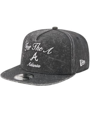 KTZ Atlanta Braves City Slogan A-frame 9fifty Snapback Hat - Gray
