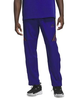 adidas Three-stripe Woven Snap Pants - Blue