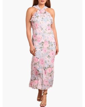 Needle & Thread Camille's Garden Halter Neck Ankle Gown - Red