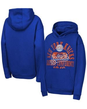 Outerstuff Big Boys And Girls New York Knicks Sweep Hoodie - Blue