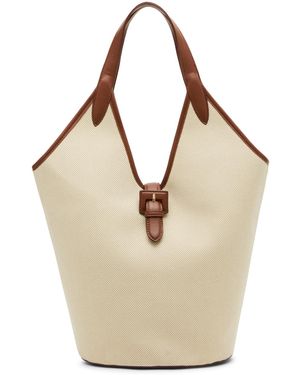 Anne Klein Color-block Angular Large Hobo Bag - Natural