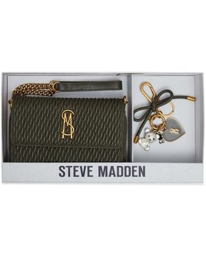 Steve Madden Boxed Carina Matelasse Crossbody Wallet - Metallic
