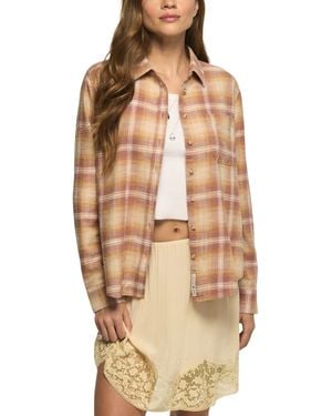 Lucky Brand Long-sleeve Plaid Button Down Shirt - Natural