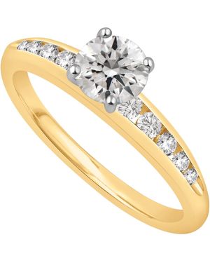 GIA Certified Diamonds Diamond Solitaire Plus Engagement Ring (1 Ct. T.w. - Metallic