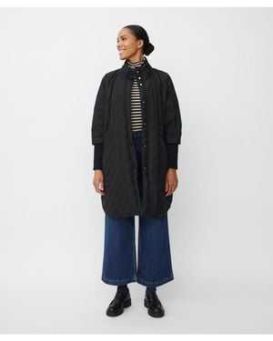 Masai Tilda Long Sleeve High Neck Long Coat - Blue