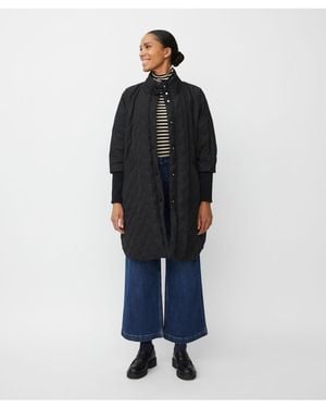 Masai Tilda Long Sleeve High Neck Long Coat - Blue