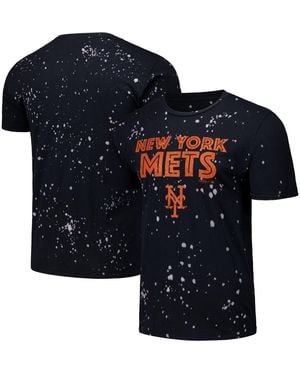 Majestic Threads Black/white New York Mets Splatter T-shirt - Blue