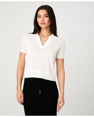 French Connection Sergio Short-sleeve Polo Top - White