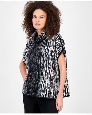 Anne Klein Cowl-neck Dolman-sleeve Sweater - Multicolor