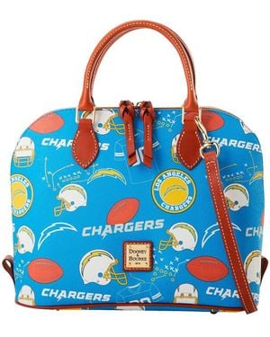 Dooney & Bourke Los Angeles Chargers Game Day Zip Satchel - Blue