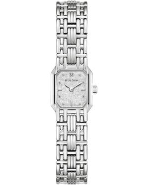 Bulova Goddess Of Time Sophia Stainless Steel Bracelet Watch 16mm - White