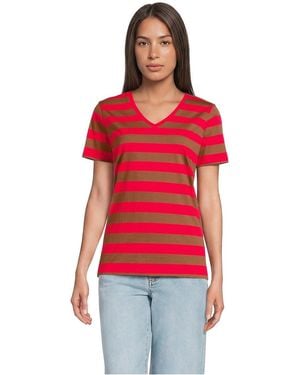 Lands' End Tall Relaxed Supima Cotton V-neck T-shirt - Red