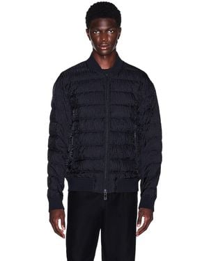 ARMANI EXCHANGE | Jcqurd Ll Over Logo Puffer Jcket - Blue