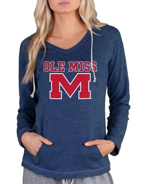 Concepts Sport Ole Miss Rebels Mainstream Lightweight Terry Pullover Hoodie - Blue