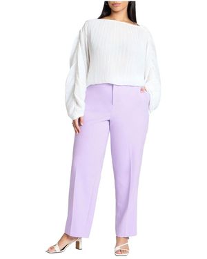 Eloquii Plus Size The 365 Straight Leg Pant - Purple