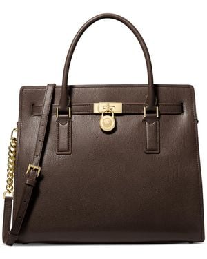 Michael Kors Michael Hamilton Moderne Large Leather Satchel - Brown