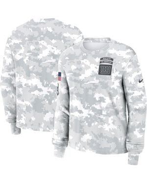Nike New York Giants 2024 Salute To Service Performance Long Sleeve T-shirt - White