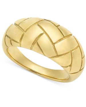 Lola Ade 18k -plated Stainless Steel Biricki-etched Ring - Metallic