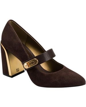 Donna Karan Rosey Mary Jane Pumps - Brown