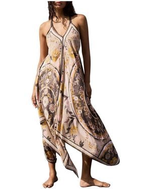 Mint Velvet Desert Bloom Handkerchief Maxi Dress - Green
