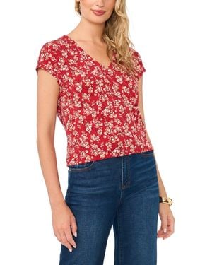 Vince Camuto V-neck Short-sleeve T-shirt - Red