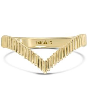 DEVATA Crown Wishbone Ring - Metallic