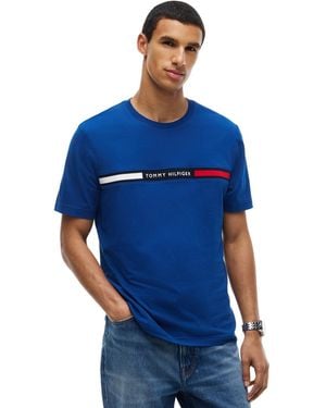 Tommy Hilfiger Chest Insert Logo Short Sleeve T-shirt - Blue