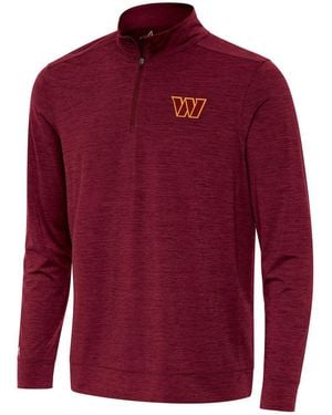 Antigua Washington Commanders Bright Quarter-zip Top - Red