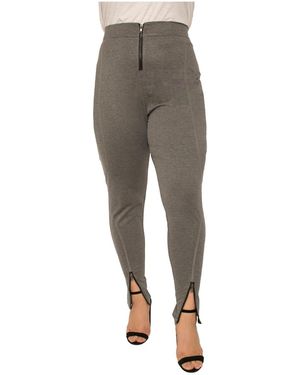 Standards & Practices Plus Size High Rise Ponte Knit Premium legging - Gray
