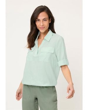 Olsen Stripe Blouse - Green