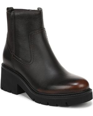 Naturalizer Juni Lug Sole Block Heel Chelsea Boots - Black