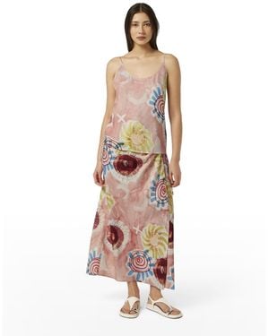 Scotch & Soda Linen Blend Printed Wrap Skirt - White