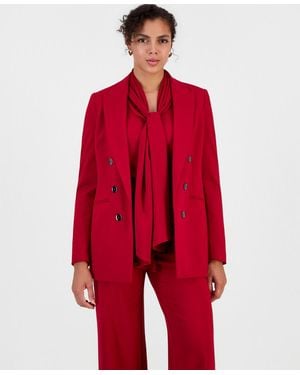 BarIII Double-breasted Blazer - Red