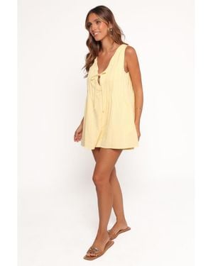 Petal & Pup Kallie Tie Front Romper - Natural