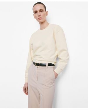 Mango Round-neck Cotton Sweatshirt - Natural