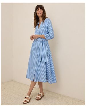 Pact Organic Cotton Sunset Lightweight Cotton Easy Dress - Blue