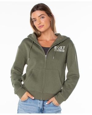Roxy Sweet Rhythm Full-zip Graphic Hoodie - Green